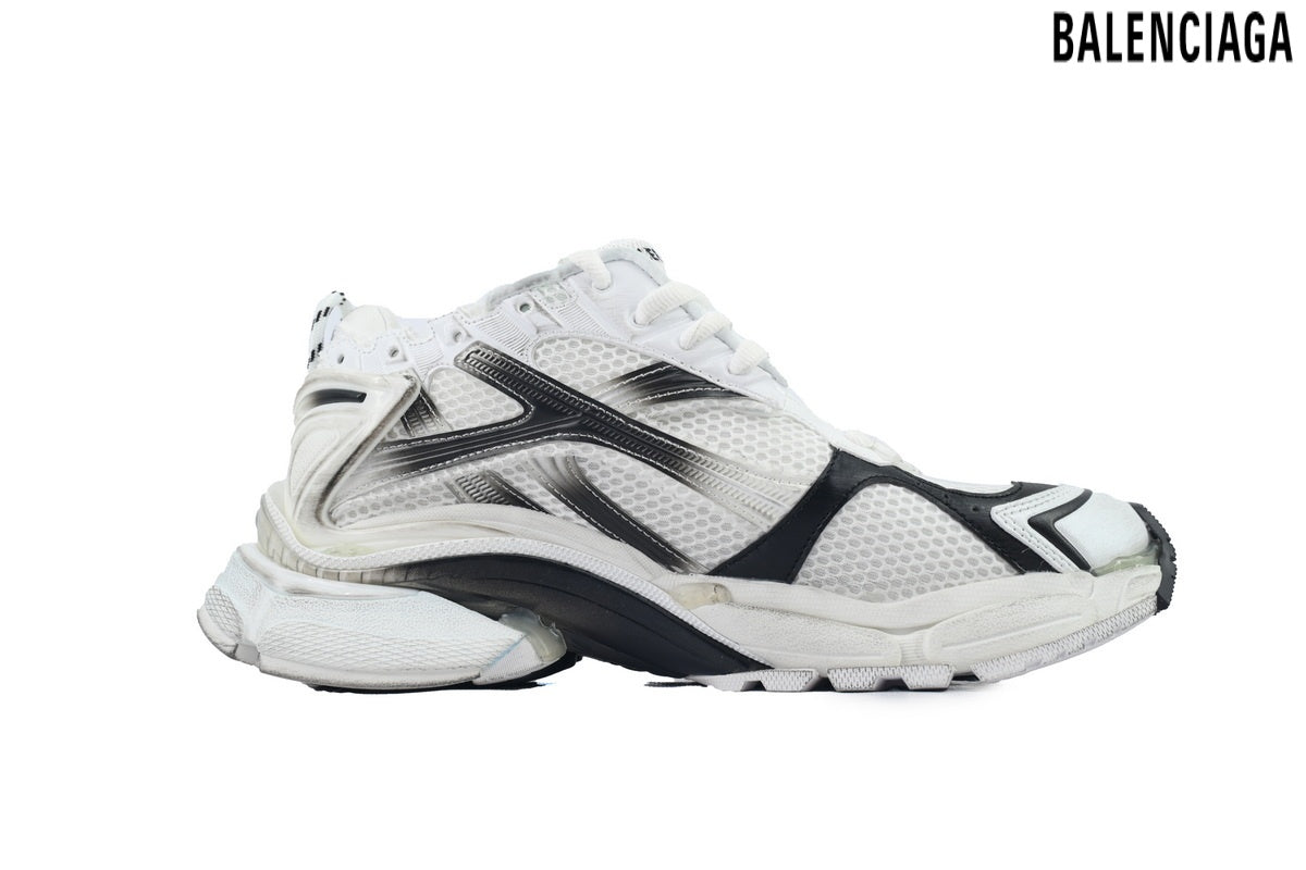 Balenciaga Runner men's shoes  women sneakers – White & Black