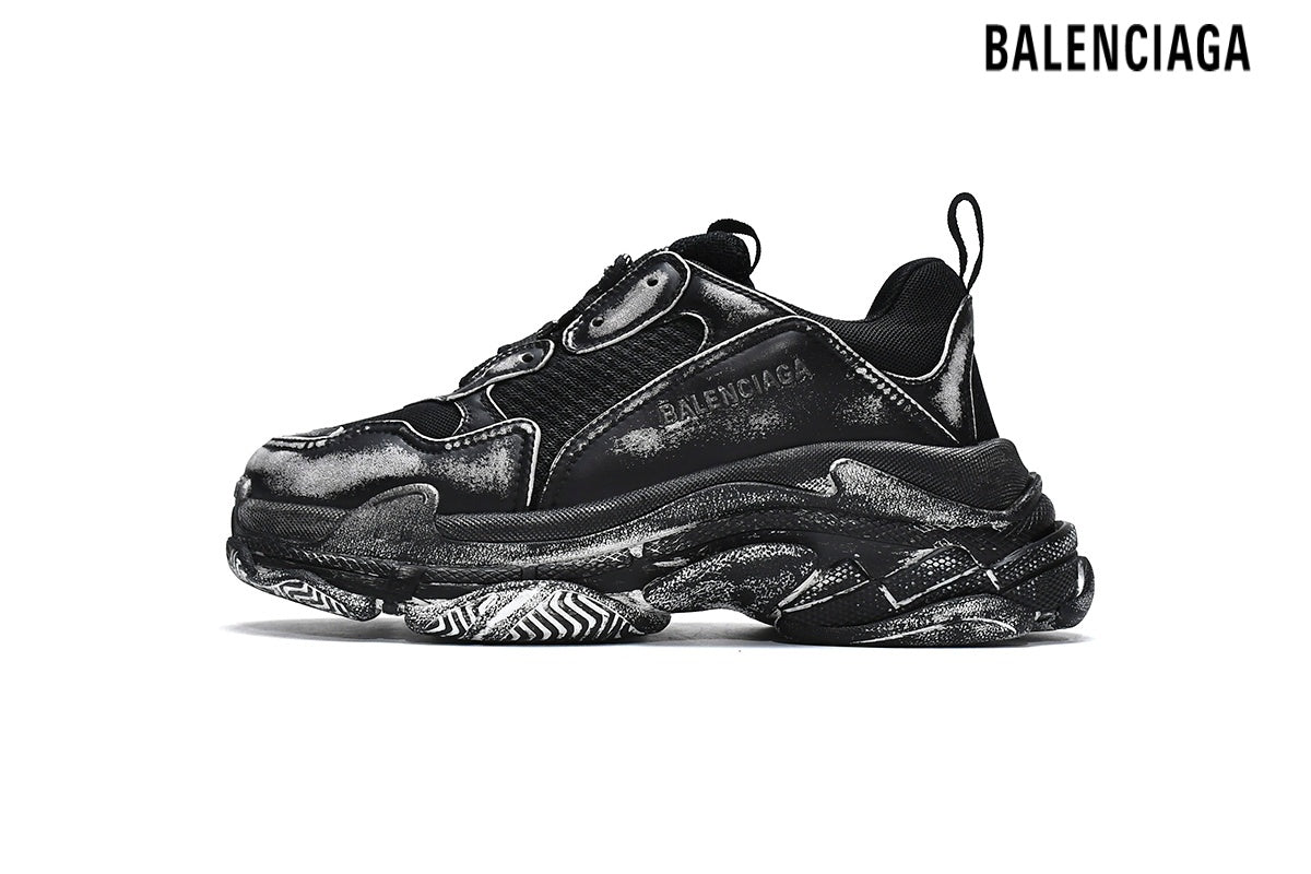 Balenciaga Triple S men's shoes  women sneakers Clear Sole Sneaker Cream Off White