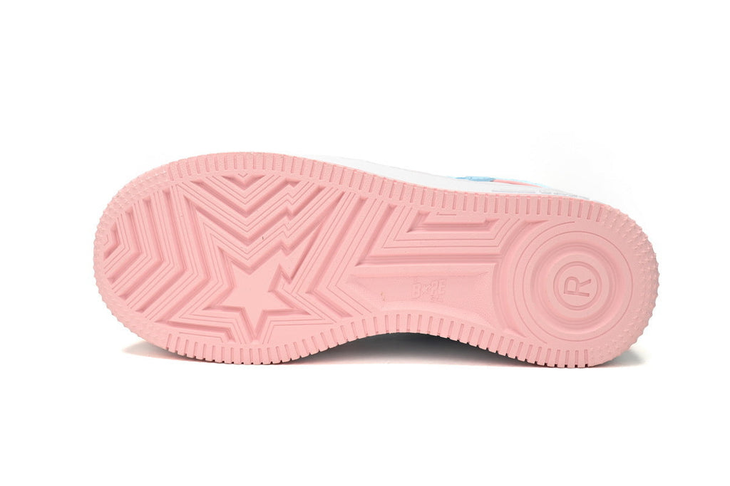 A BATHING APE BAPE STA Pink & White Hello Kitty Graphic Sneakers | Women's & Men's Skate-Inspired Shoes
