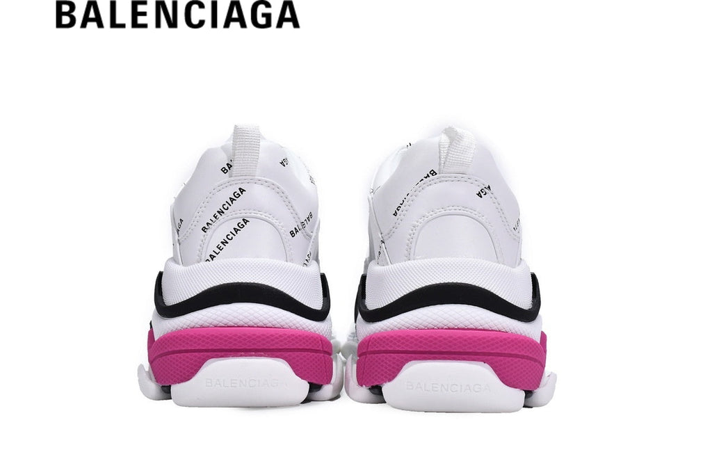 Balenciaga Triple men's shoes  women sneakers S White Black Pink