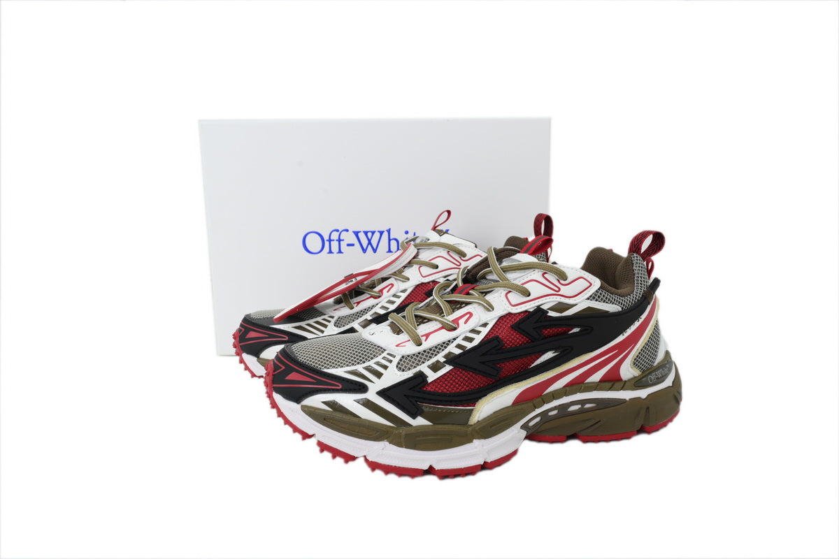 Off-White Be Right Back Women's Men's Black, Red & Olive Chunky Sneakers