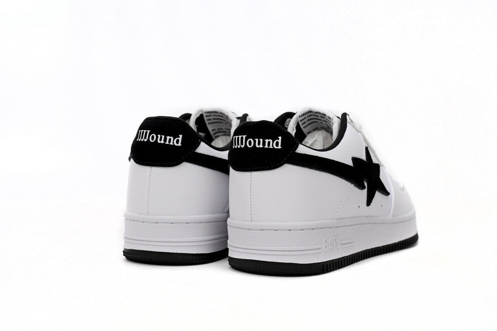A BATHING APE BAPE STA White & Black Sneakers | Women's & Men's Skate-Inspired Shoes