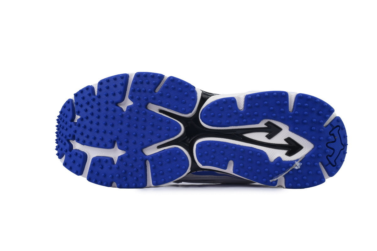 Off-White Be Right Back Women's Men's Shoes | White & Royal Blue Mesh Retro Sneakers