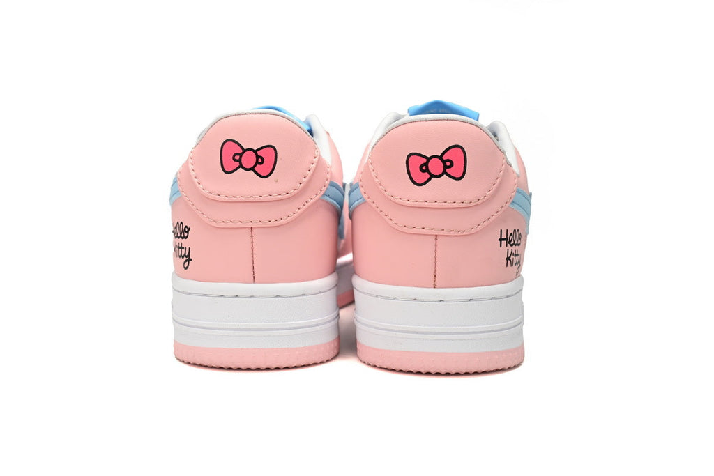 A BATHING APE BAPE STA Pink & White Hello Kitty Graphic Sneakers | Women's & Men's Skate-Inspired Shoes