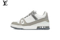 Louis Vuitton LV shoes for man  women Trainer Sneaker – Grey & White