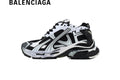 Balenciaga Runner men's shoes  women sneakers Black And White