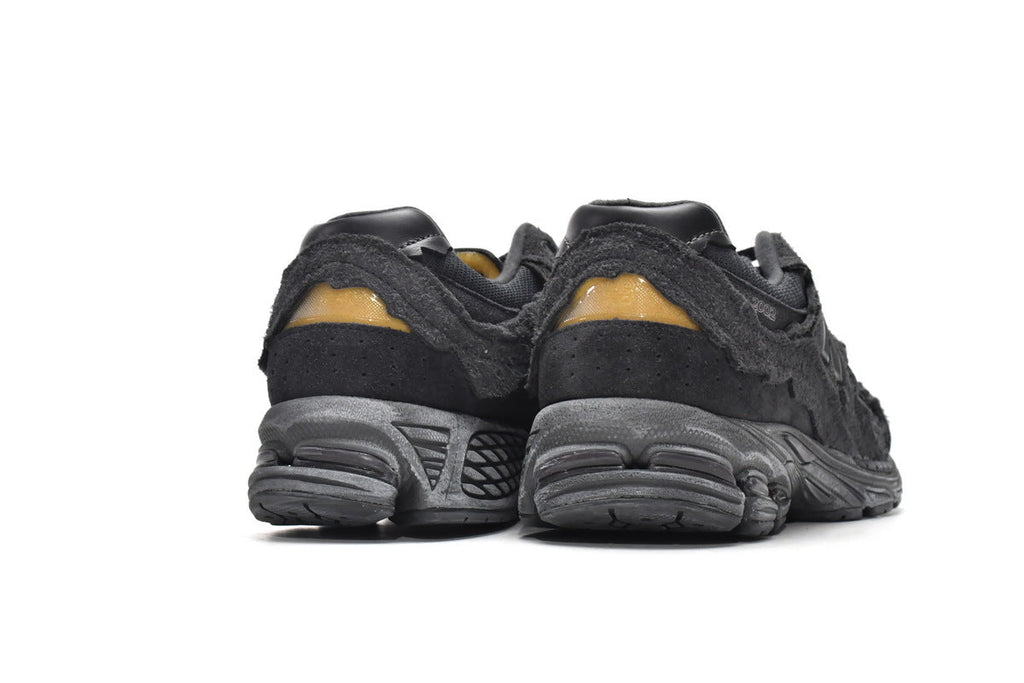New Balance 2002R Women's & Men's Charcoal Black Distressed Retro Sneakers