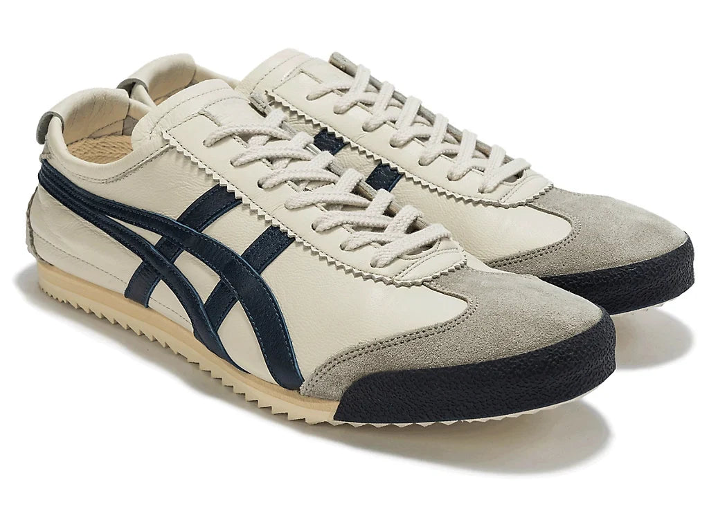 Onitsuka Tiger Mexico 66 Unisex Sneaker Cream Navy Blue  running shoes women asics mens shoes