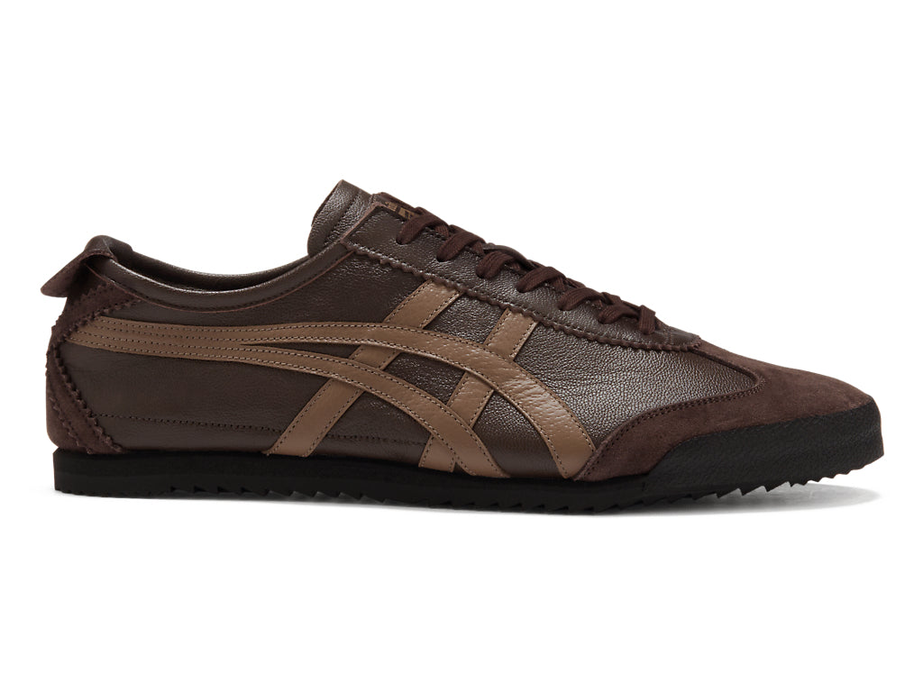 Onitsuka Tiger Mexico 66 Unisex Sneaker Dark Brown Tan  running shoes women asics mens shoes