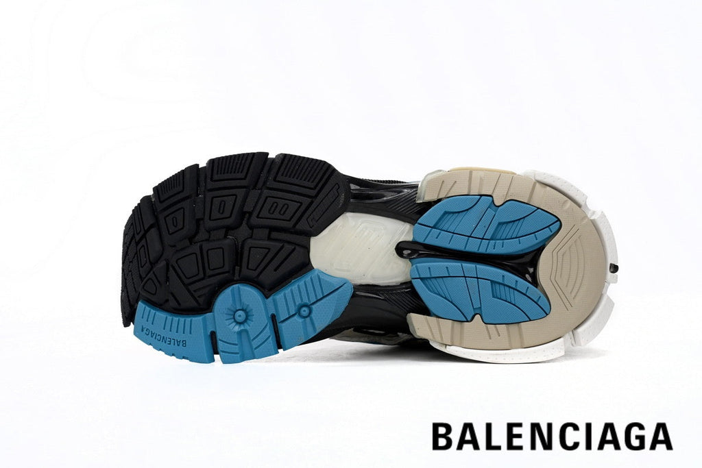 Balenciaga Runner men's shoes  women sneakers – Beige & Blue