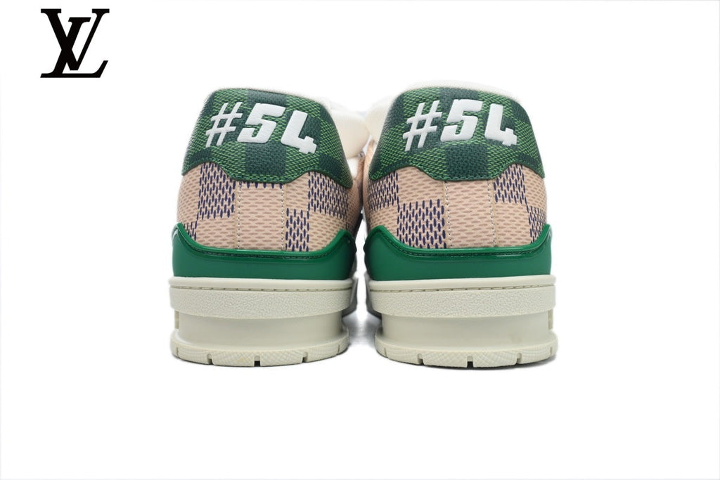 Louis Vuitton Trainer shoes for man  women Sneakers – Green Damier