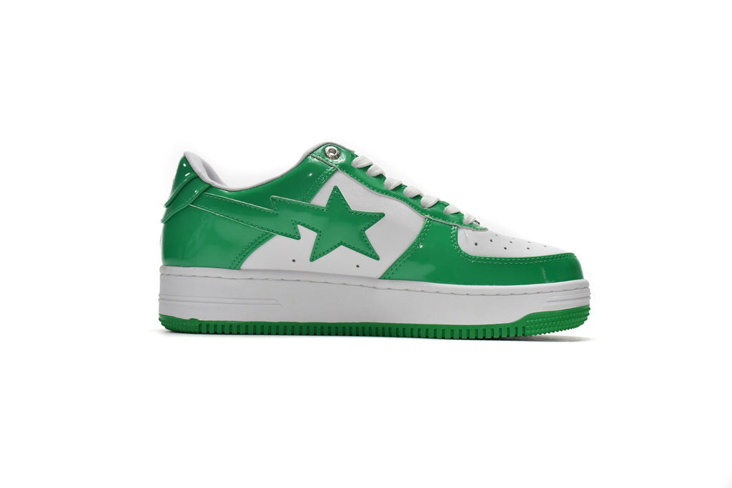 A BATHING APE BAPE STA Green & White Sneakers | Women's & Men's Skate-Inspired Shoes