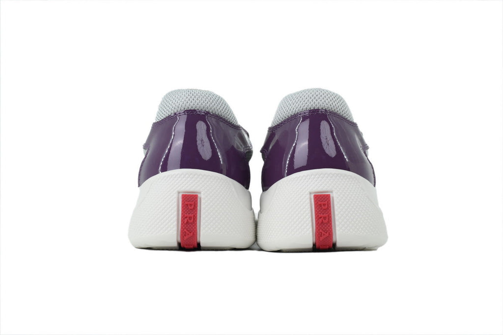 Prada America's Cup Sneakers  slip ons womens  prada designer mens shoes  gray purple