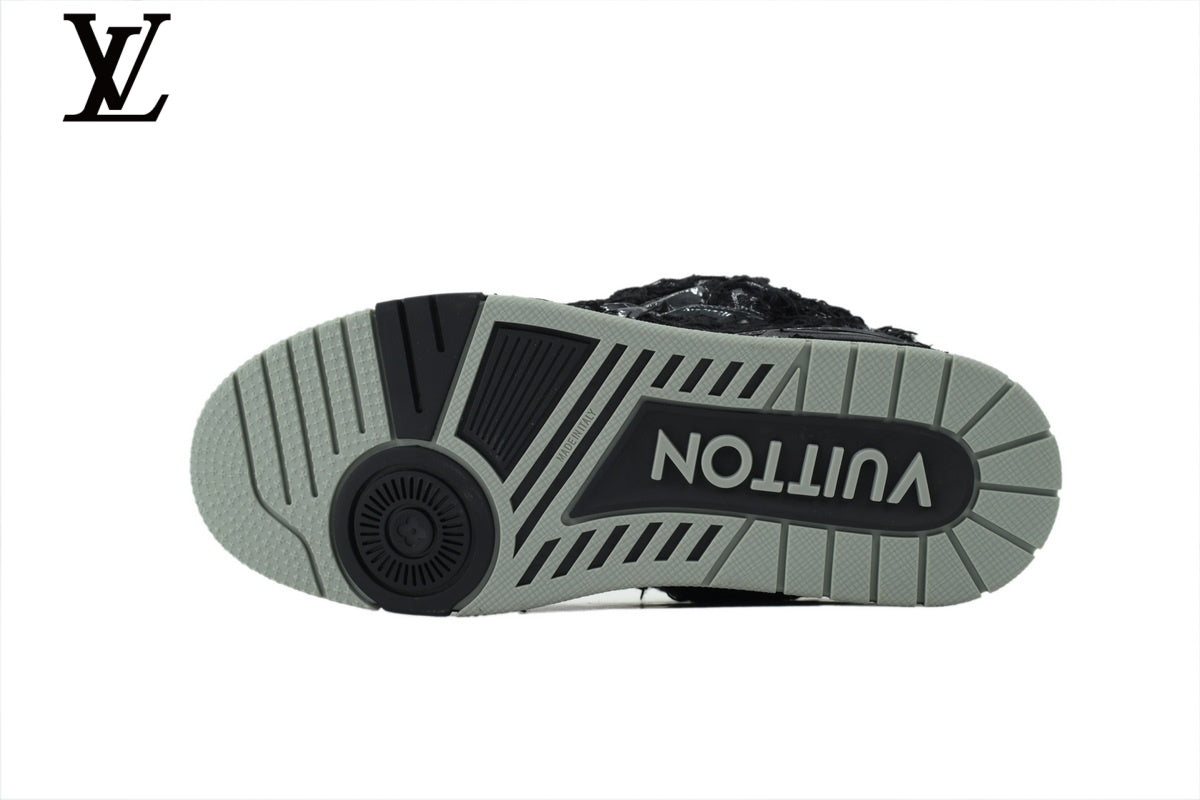 Louis Vuitton  shoes for man  women Skate Sneaker – Black Fringe