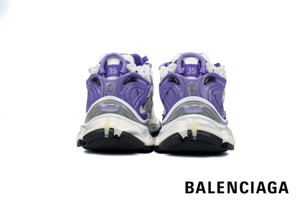 Balenciaga Runner men's shoes  women sneakers – White & Purple