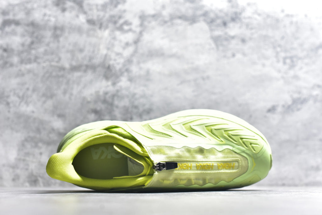 HOKA Clifton Women's Men's Shoes | Lime Green Mesh Running Sneakers