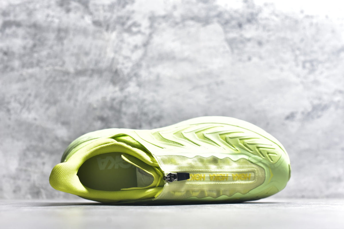 HOKA Clifton Women's Men's Shoes | Lime Green Mesh Running Sneakers
