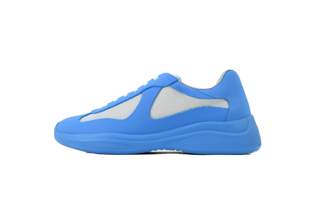 Prada America's Cup Sneakers  slip ons womens  prada designer mens shoes  Grey-blue