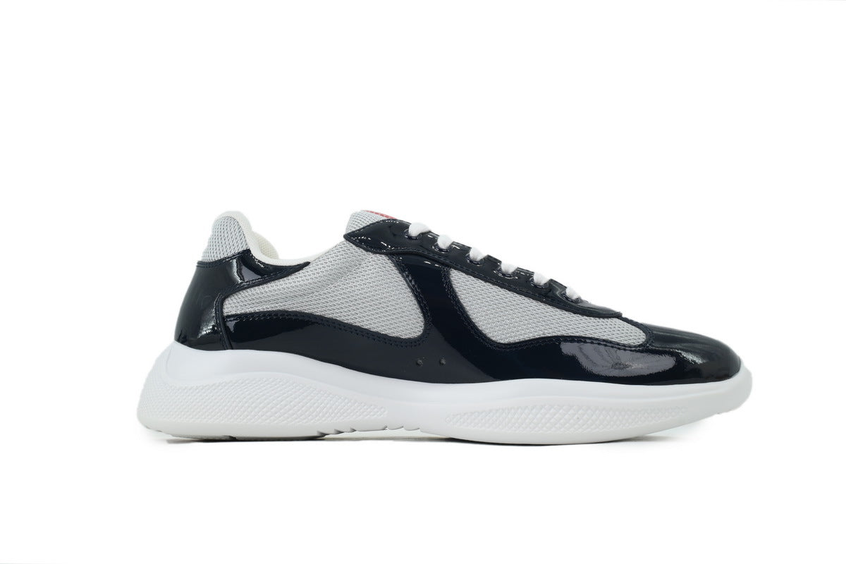 Prada America's Cup Sneakers slip ons womens  prada designer mens shoes Dark gray