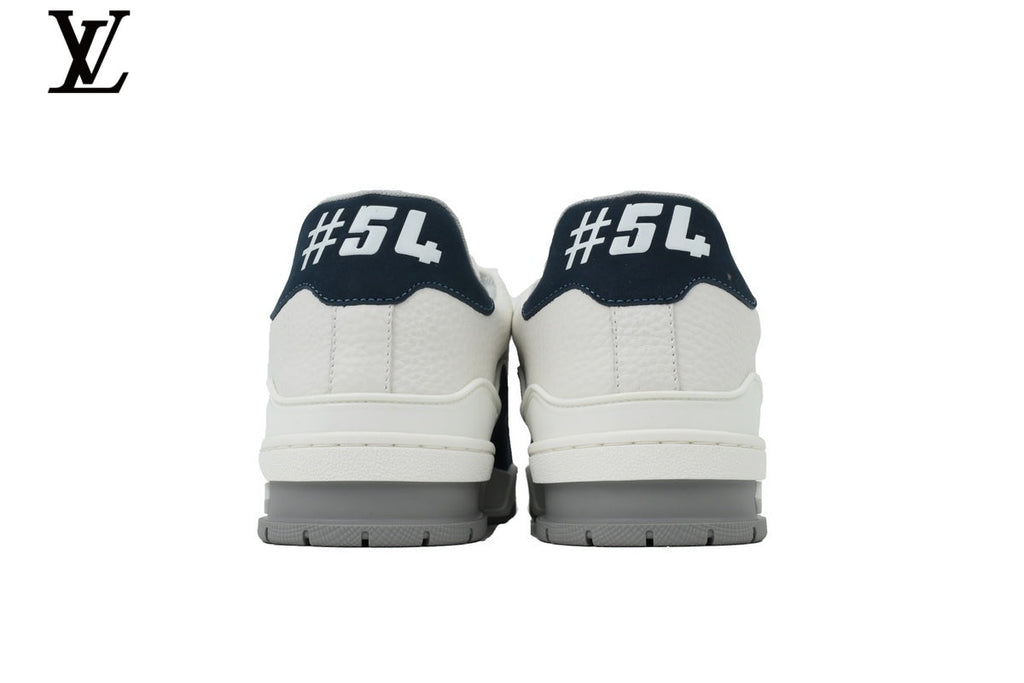 Louis Vuitton LV shoes for man  women Trainer Sneaker – Navy & White