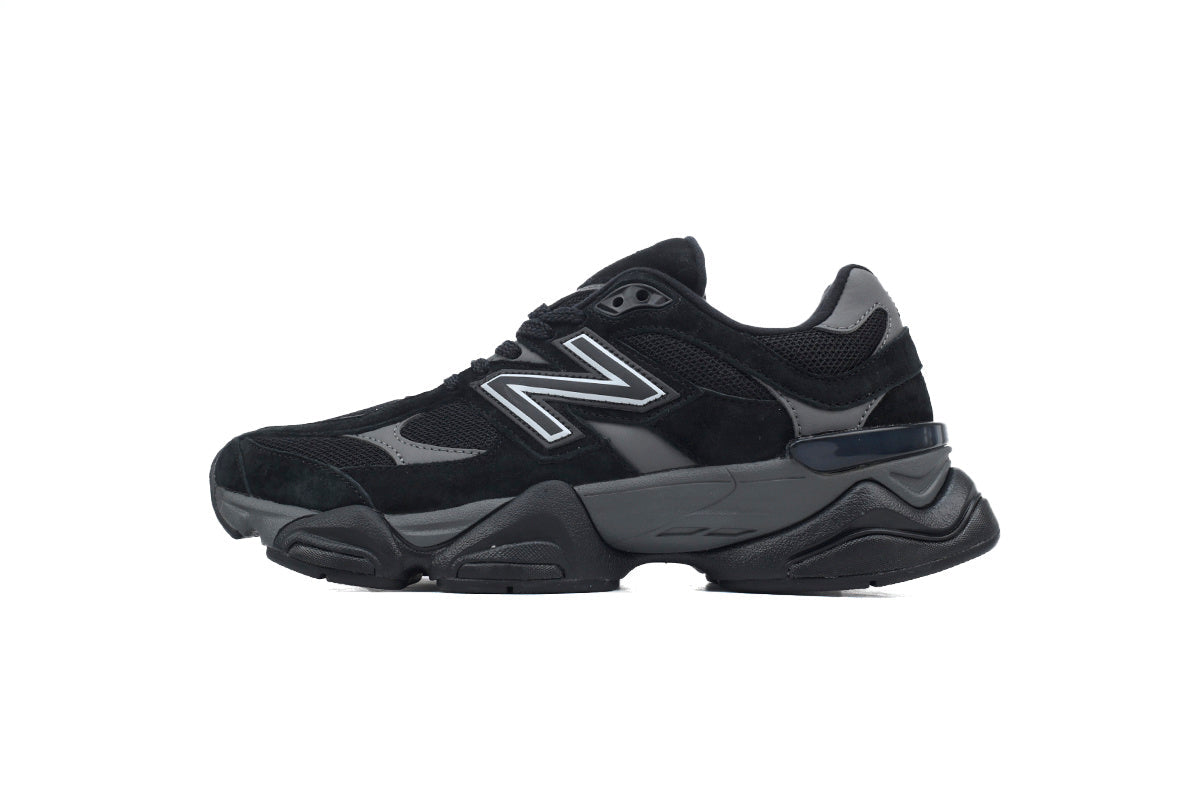 New Balance 9060 Women's & Men's Black Charcoal Chunky Retro Sneakers