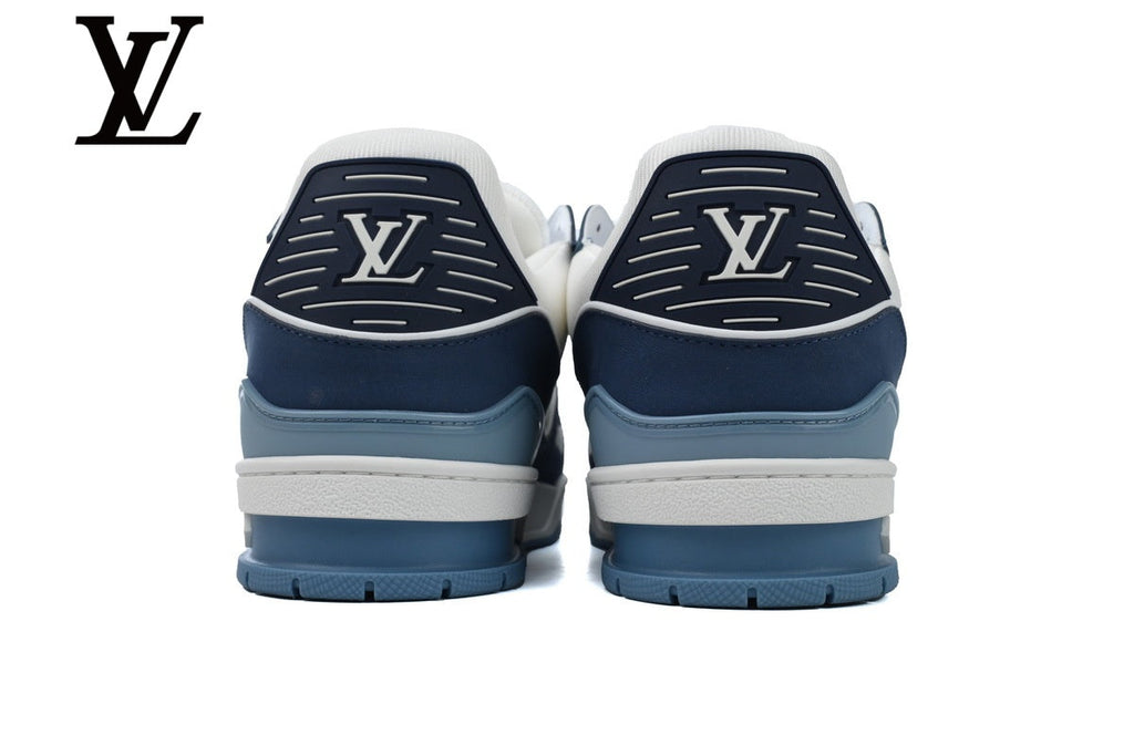 Louis Vuitton Trainer shoes for man  women Sneakers - White and Navy