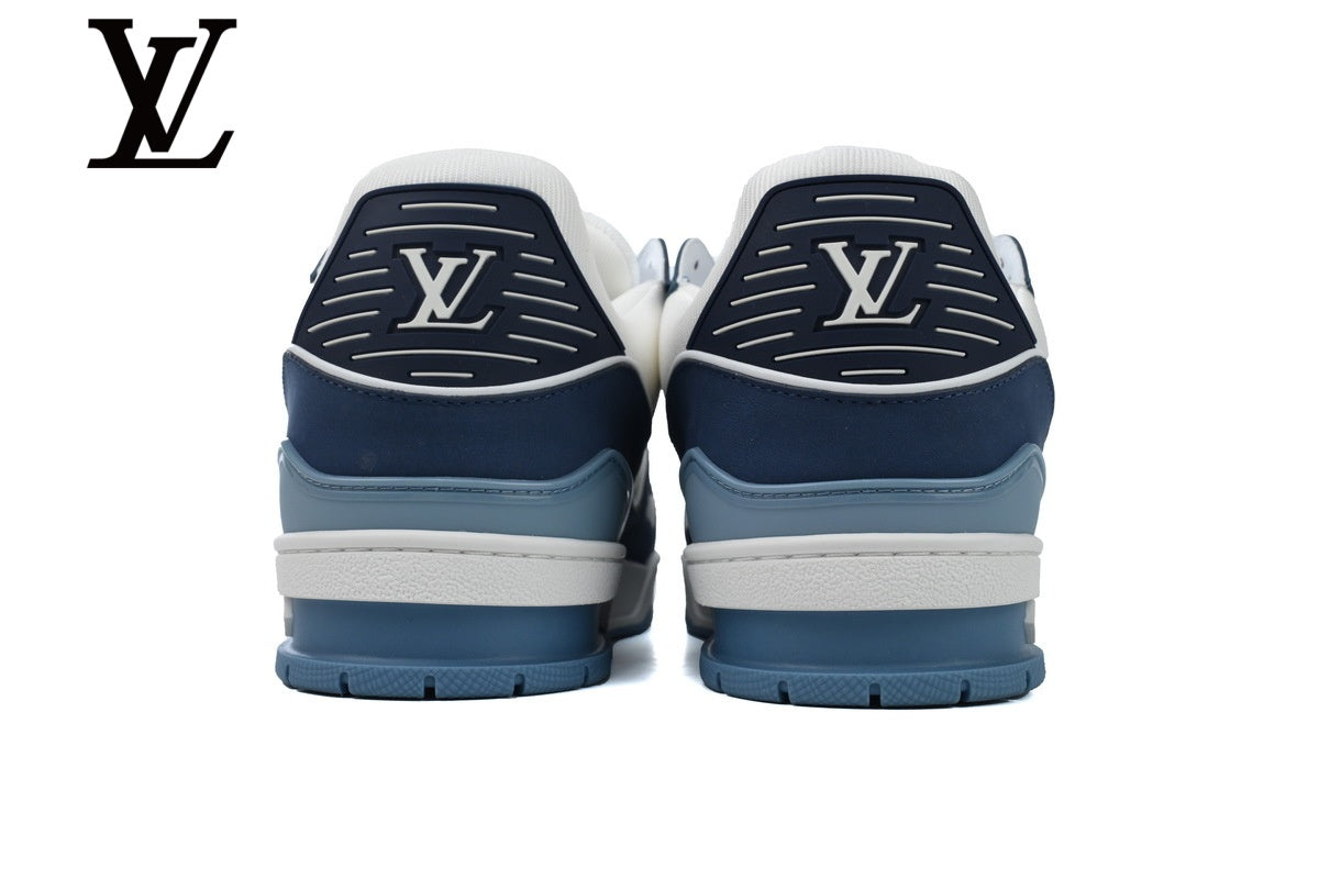 Louis Vuitton Trainer shoes for man  women Sneakers - White and Navy