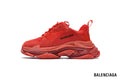Balenciaga Triple S men's shoes  women sneakers – Red & Clear Sole