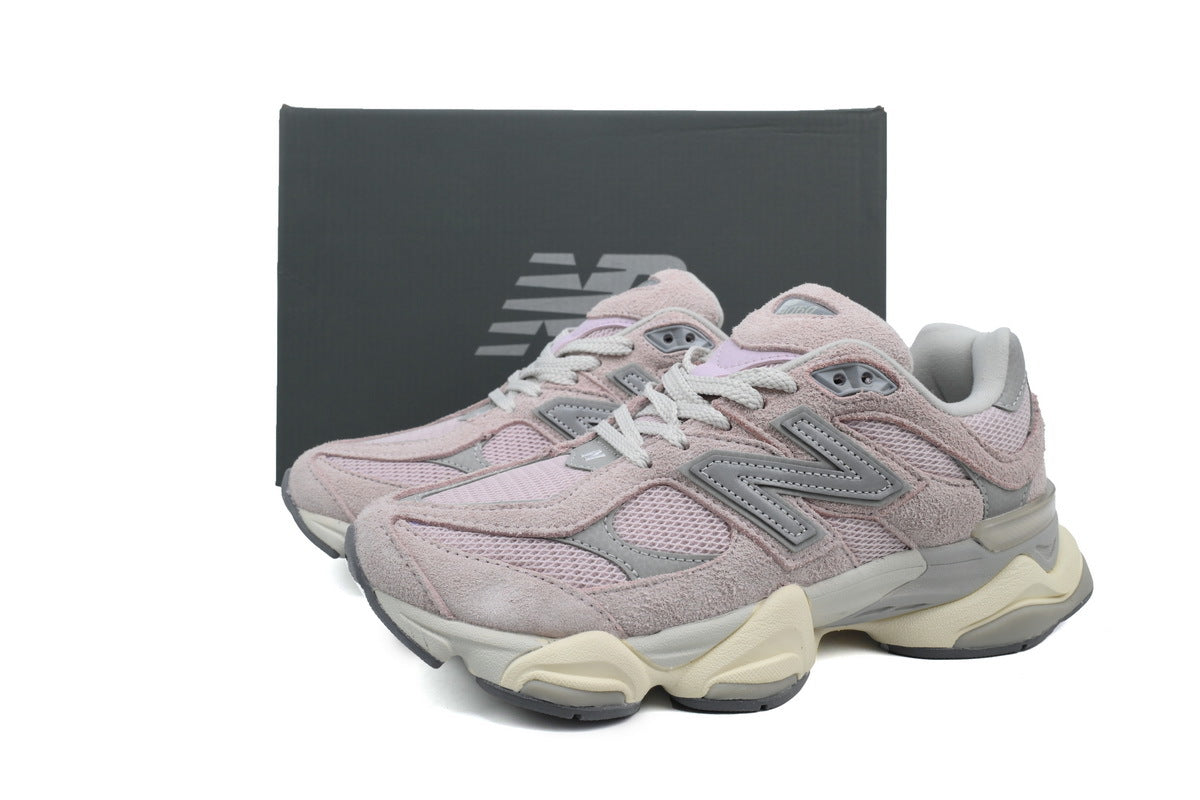 New Balance 9060 Women's & Men's Pink Grey Cream Chunky Retro Sneakers