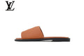 louis vuitton shoes for man  women sneakers Tan Grained Leather-Look Slides | Sizes 35–46