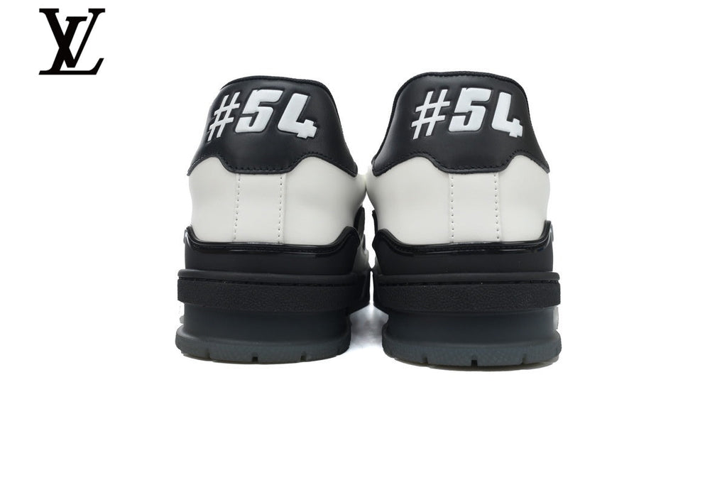 Louis Vuitton Trainer  shoes for man  women Sneaker – White & Black Multi-Lace