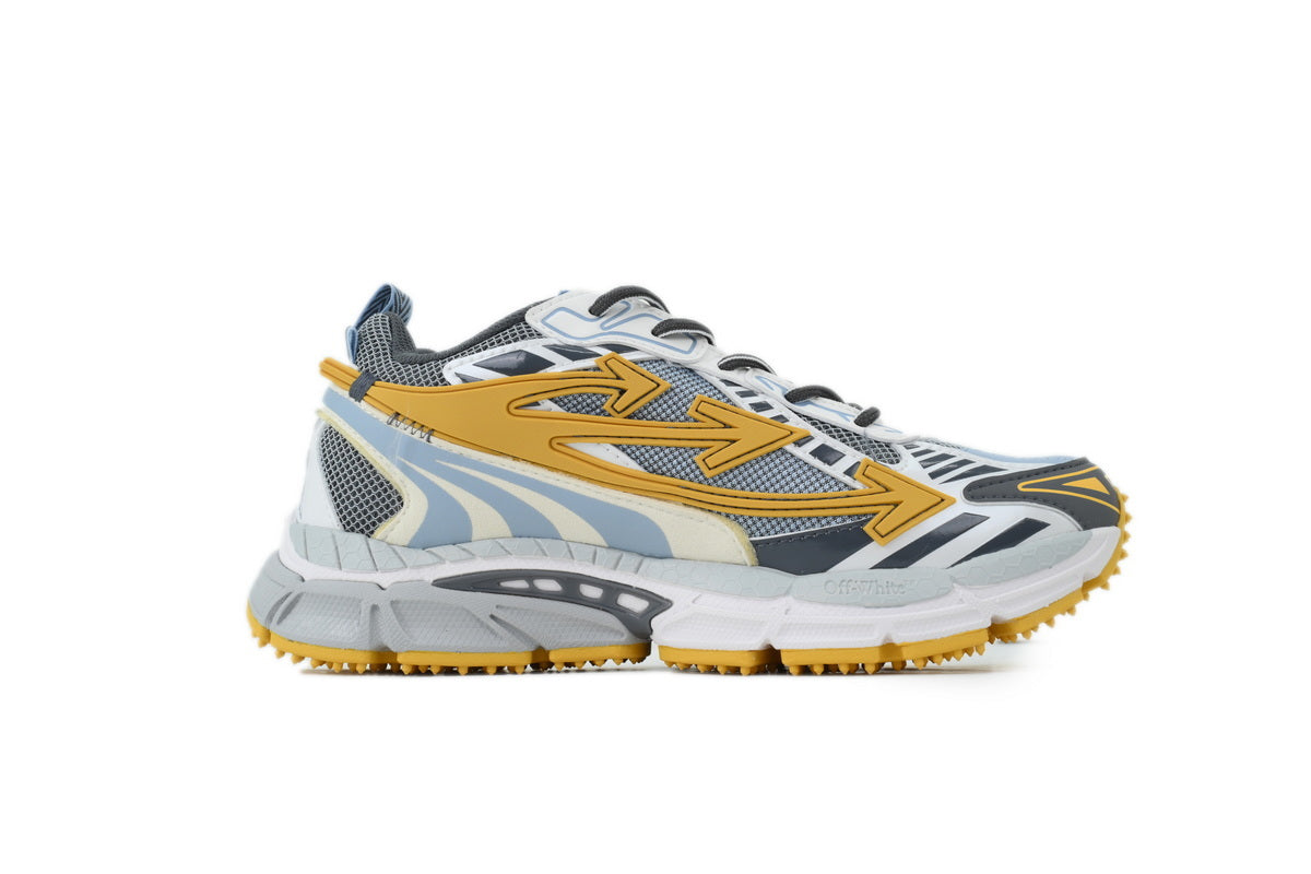 Off-White Be Right Back Women's Men's Gray & Yellow Chunky Sneakers