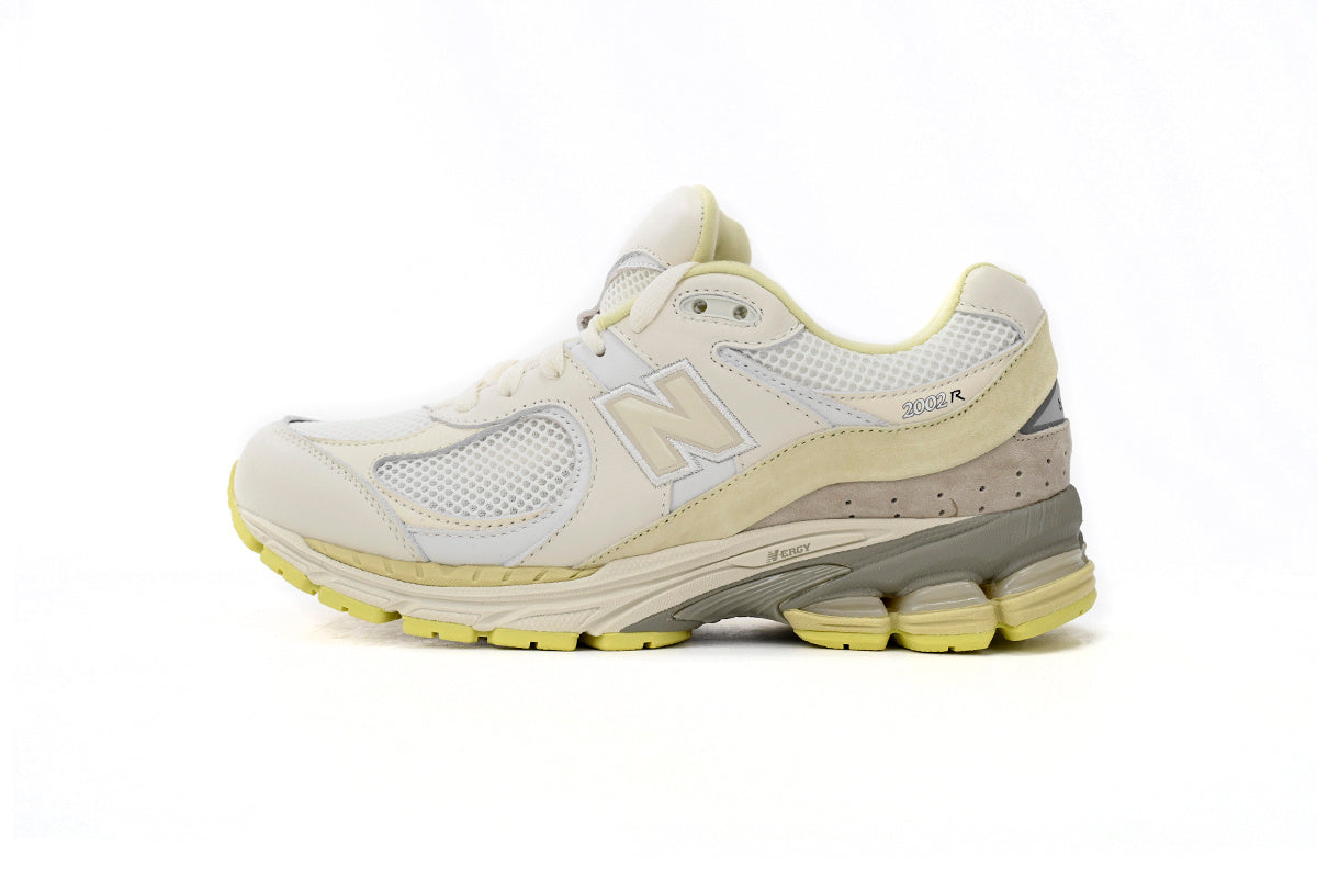 New Balance 2002R Women's & Men's Cream & Lemon Yellow Retro Sneakers