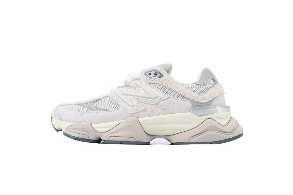 New Balance 9060 Women's & Men's White Grey Cream Chunky Retro Sneakers