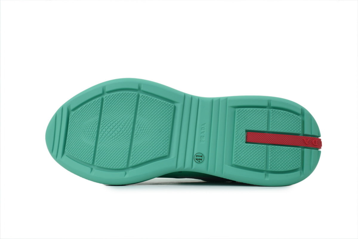 Prada America's Cup Sneakers   slip ons womens  prada designer mens shoes Green-gray