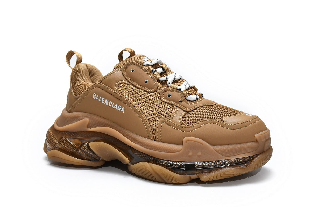 Balenciaga men's shoes Track  Triple S Clear Sole Sneakers  balenciaga runners brown