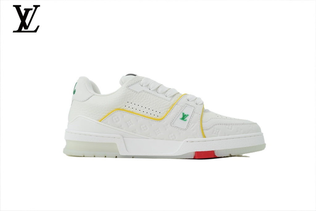 Louis Vuitton Trainer  shoes for man  women Sneaker – White Multicolor Accent