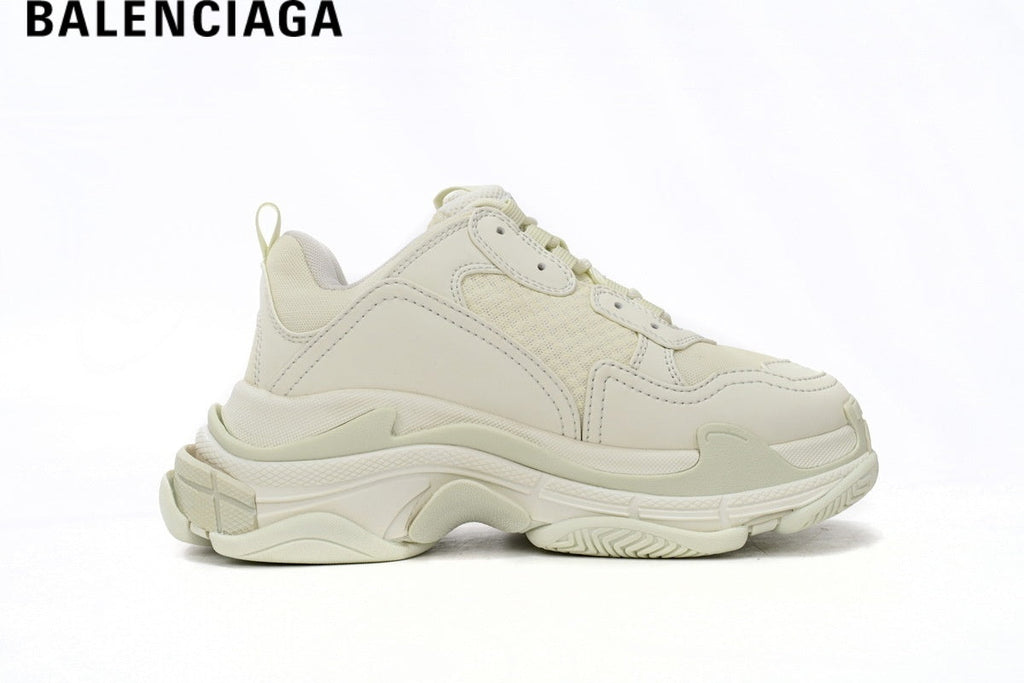 Balenciaga Triple S men's shoes  women sneakers - Off White