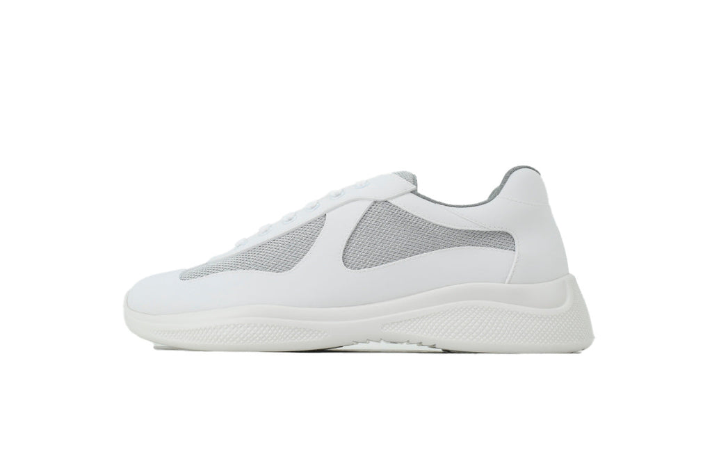 Prada America's Cup Sneakers  slip ons womens  prada designer mens shoes  Off-white / Whitish-gray