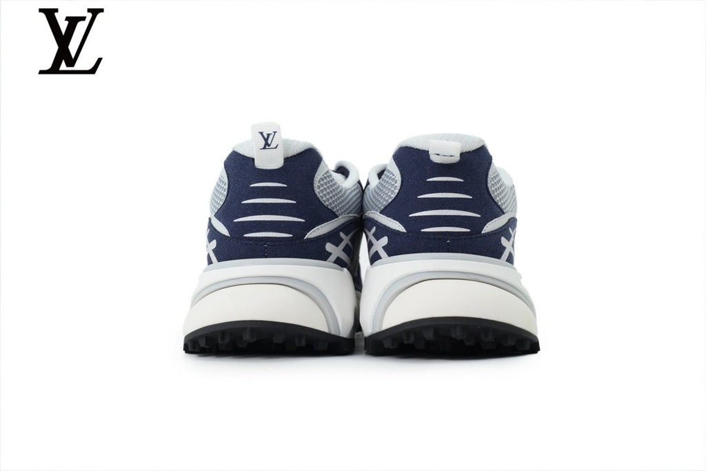Louis Vuitton shoes for man  women Runaway Sneaker – Navy & White Mesh Dad Shoe