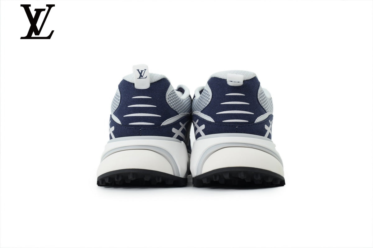 Louis Vuitton shoes for man  women Runaway Sneaker – Navy & White Mesh Dad Shoe