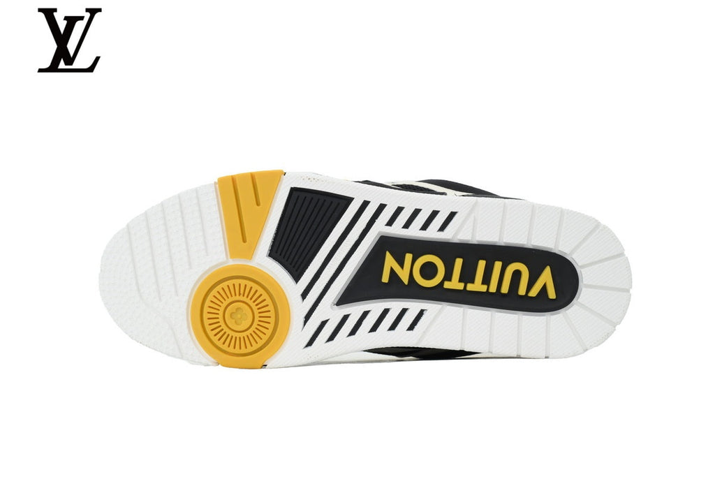 Louis Vuitton  shoes for man  women Skate Sneaker – Black, White & Yellow