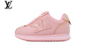 Louis Vuitton shoes for man  women Pink Leather Low-Top Sneakers