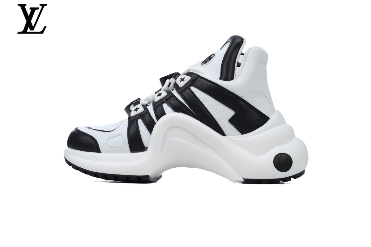Louis Vuitton LV shoes for man  women Archlight Sneaker – White & Black