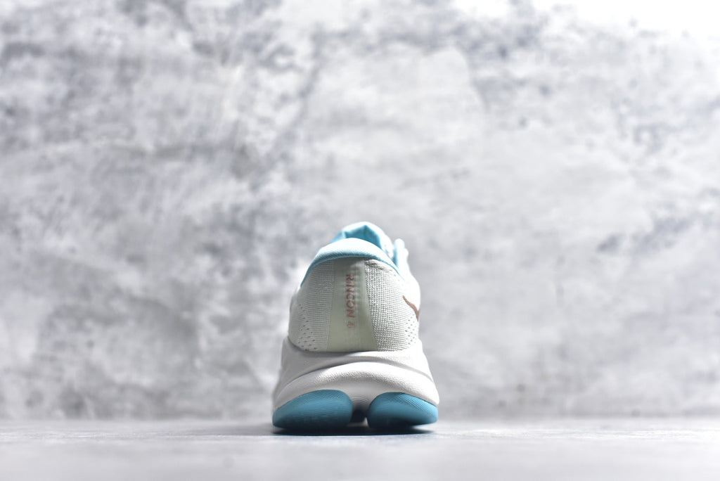 HOKA Rincon 4 Women's Men's Shoes | White & Aqua Blue Mesh Running Sneakers