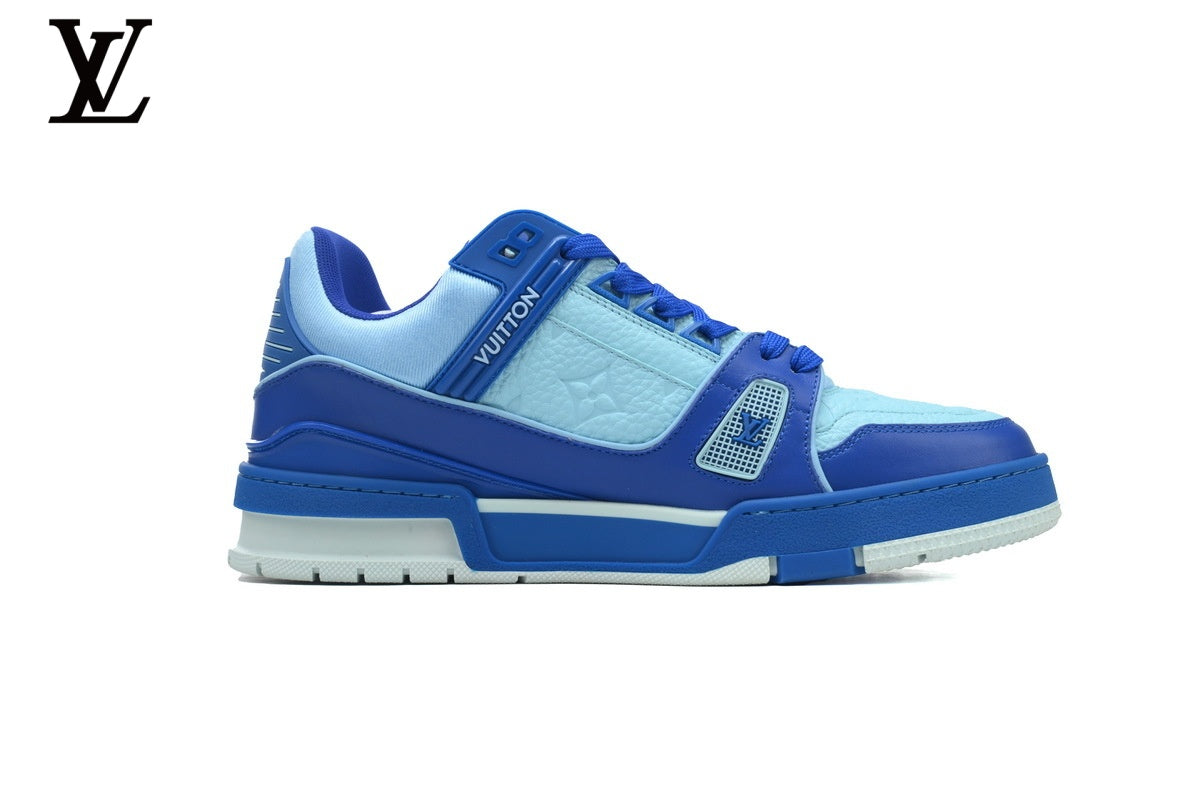 Louis Vuitton Trainer  shoes for man  women Sneaker – Two-Tone Blue Monogram