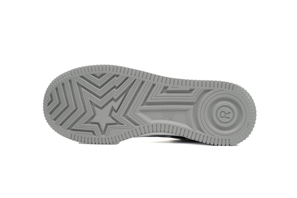 A BATHING APE BAPE STA White & Grey White-Star Sneakers | Women's & Men's Skate-Inspired Shoes