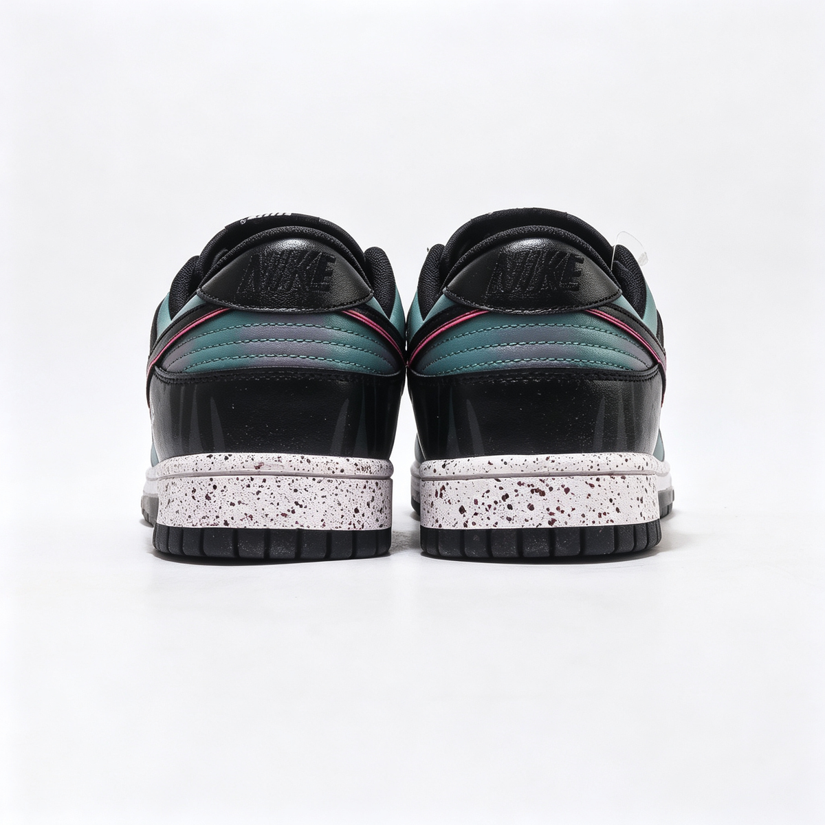 Nike Dunk Low 'Teal & Pink' – Custom Black Speckled Midsole Sneakers