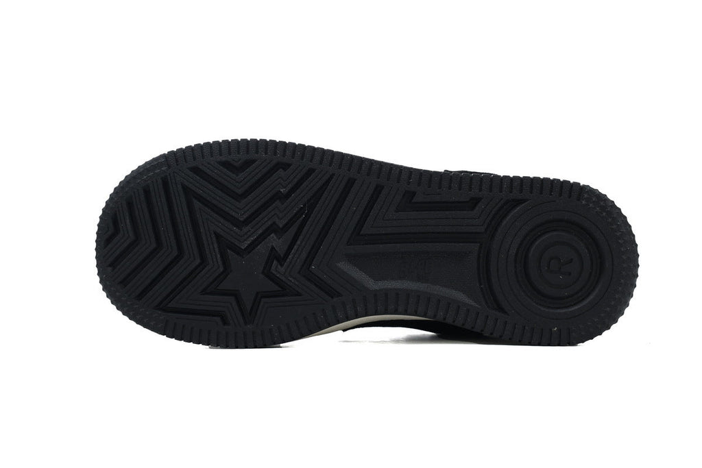 A BATHING APE BAPE STA Black & Cream Tonal-Star Sneakers | Women's & Men's Skate-Inspired Shoes