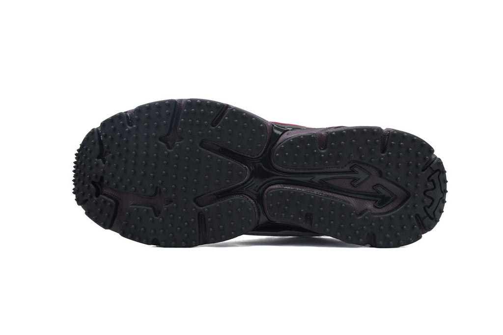 Off-White Be Right Back Women's Men's Shoes | Black & Burgundy Mesh Retro Sneakers